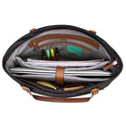 Seven Days - Sac Fourre-Tout Pour Ordinateur Portable Jusqu'à 17.3 po avec RFID - Noir-2 poignées véganes renforcées