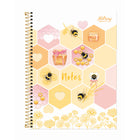 Hilroy - Cahier À Couverture Rigide, Abeilles - 160 Pages - 10-7/8 po H x 7-7/8 po l, Blanc-Couverture rigide durable 