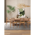 Manhattan Comfort - Versailles 18,5 po Chaise de salle à manger style industriel chic - Naturel - Lot de 2-Canne naturelle fine fabriquée à partir de véritable rotin en bois