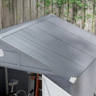 Outsunny - Abri de jardin 8'x6' porte à loquet bouches d'aération, gris foncé-Deux ouvertures pour une bonne ventilation 