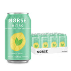 Norse Nitro - Thé infusé à froid, thé vert avec citron - 355 mL - paquet de 12-Légèrement sucré et aromatisé au citron pour un goût rafraîchissant