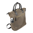 Seven Days - Sac à Dos Pour Ordinateur Portable Jusqu'à 15.6 po avec RFID - Olive-2 poignées supérieures renforcées végane avec fermeture à bouton-pression
