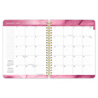 BrownTrout - Agenda de bureau 12 mois Crackled Blush 2026-Mise en Page Accessible - S'ouvre et se met à plat pour faciliter l'écriture et la lecture.