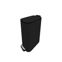 Modern Homes - Poubelle étroite à pédale 8 L - nnoir mat-Format étroit 8 L gain de place