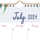 Cambridge - Calendrier mural feuille bleue EttaVee 2024-2025 - 14 7/8 po x 11 7/8 po - anglais-12 mois : juillet 2024 à juin 2025