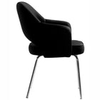 Nightingale - Tonik Chaise design à 4 pieds - Noir-Accoudoirs entièrement rembourrés