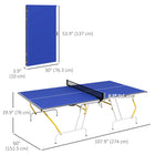 Soozier - table de ping-pong pleine grandeur 9 pi x 5 pi-Patins de pieds réglables pour s'adapter aux surfaces inégales 