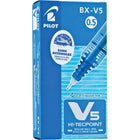 Pilot – Stylos à bille roulante Hi-Tecpoint V5 – 0.5mm - Bleu – Paquet de 12  -Technologie novatrice d'encre liquide pour une écriture très lisse
