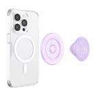 PopSockets - PopGrip pour MagSafe rond avec anneau adaptateur Opalescent Clear-5