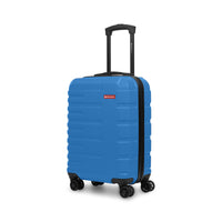 Swiss Mobility - Valise de cabine à coque rigide 21.50po de la collection QUAD - Bleu-Fabriqué en ABS/PC léger et résistant