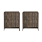Manhattan Comfort - Table de nuit contemporaine Novara 22" à 2 tiroirs - Noyer Jacobean-Bords arrondis : Les contours doux ajoutent un attrait visuel et un aspect lisse et soigné