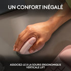 Logitech - Wave Keys clavier ergonomique sans fil - Rose-Les pièces en plastique de Wave Keys contiennent du plastique recyclé post-consommation certifié (Graphite: 61 %, Blanc cassé/Rose: 46%), de plus, Wave Keys est certifié neutre en carbone 
