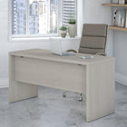 Bush Business Furniture - Bureau crédence 60 po Echo, gris sable (KI60206-03)-La surface épaisse avec un fini durable en stratifié thermofusionné protège le meuble contre les rayures et les taches