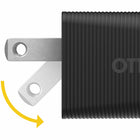 OtterBox - Chargeur mural double USB-C et USB-A Premium Pro à charge rapide de 72 W - Noir-Le chargeur mural est doté de broches pliables et d'un extérieur robuste pour une ultra-durabilité
