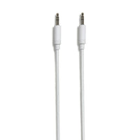 NXT Technologies - Câble de 6 pi tressé, mini prise casque stéréo de 3,5 mm, blanc-Câble tressé de 6 pi, résistant aux accrocs et aux enchevêtrements