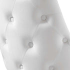 Modway - Adorn Touffe Performance Velvet Fauteuil d’appoint de salle à manger - Blanc-8