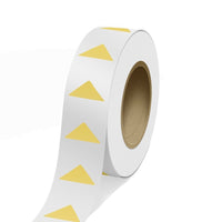 JAM Paper - Rouleaux d'étiquettes standard - triangle - 1 1/4 x 2 1/2 - feuille dorée mate - 125 étiquettes/rouleau-Couleur : feuille dorée mate durable | Faites ressortir votre courrier avec des étiquettes d'adresse d'expédition colourées.