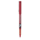 Pilot – Stylos à bille roulante Hi-Tecpoint V5 – pointe extra-fine – 0,5 mm – Rouge – Paquet de 12  -Des couleurs vives et homogènes