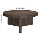 Hudson&Canal - Table basse ron Holm 91 cm (36 po) - Brun aulne-Dimensions du produit : 36" L x 36" l x 15" H