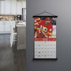 DateWorks - Calendrier Mural 16 Mois 2025 des Flames de Calgary - 12 po x 12 po - Bilingue-12 po x 12 po