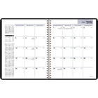 AT-A-GLANCE - Agenda mensuel 2025 - 8 3/4 po H x 6 7/8 po l - Noir - Bilingue-Un mois sur deux pages