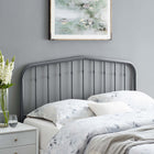 Modway - Lennon Métal Tête de lit complète, Gris-Construction en fer revêtu de poudre