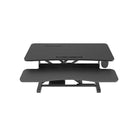 Rocelco - Bureau réglable électrique de 38 po avec CA/USB et tapis antifatigue - Noir-La hauteur s'ajuste de 4,7 po à 19,7 po