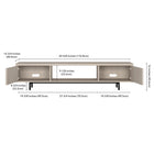 Hudson&Canal - Meuble TV Lucien pour téléviseurs jusqu'à 78" - Blanc Aulne-Caractéristiques assemblage facile