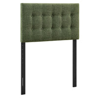 Modway - Emily Tissu tapis Tête de lit jumelée, Feuillage-Tissu de type lin haut de gamme