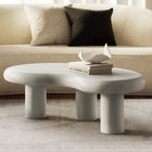 Modway - Elowen Terrasse extérieure Pierre Table basse, Blanc-Utilisation intérieure et extérieure
