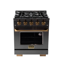Kucht - 30 po Série KEG style professionnel au gaz, prête pour le propane - Gemstone-Cuisinez et faites cuire comme un professionnel grâce à un four à convection extra-large de 4,2 pi³, à cinq positions de grille et à une fenêtre de visualisation surdimensionnée