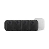 Amazon - Blink Outdoor 4 XR - 4 caméras avec module de synchronisation XR-Blink Sync Module XR est le premier hub système à étendre la portée de vos caméras de sécurité intelligentes sans fil Blink Outdoor 4 (jusqu'à deux) afin que vous puissiez voir facilement ce qui se passe autour de toute votre propriété.