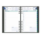 Blueline - 2026 Agenda quotidien CoilPro Couverture rigide avec Reliure spirale double - 8 po x 5 po - Couleurs assorties - Bilingue-Onglets laminés autocollants avec pochette de rangement