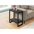 Monarch Specialties - 2862 Table D'Appoint - Faux Bois Noir/Metal Noir-2