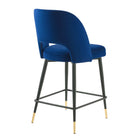Modway - Rouse Performance Velvet Tabouret de comptoir - Marine-Design moderne du milieu du siècle