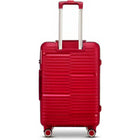 TRAVLR - Valise d'enregistrement légère à coque rigide, 24 po - Rouge-Roues pivotantes doubles à 360 degrés pour un contrôle précis et un roulement doux et silencieux (8 roues)