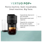 Nespresso - Machine à café et espresso Vertuo Pop+ par DeLonghi, Réglisse Noire Pack économique-Système de café facile d’utilisation à la simple pression d'un bouton, avec un temps de chauffe de 30 secondes, une alerte de détartrage et un ramasse-goutte amovible.
