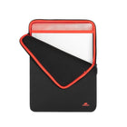 Rivacase - Antichock Housse pour ordinateur portable 13,3-14 po, noir-La fermeture à double sens permet d'accéder facilement à votre appareil