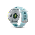 Garmin - Forerunner 570 - 47 mm, aluminium jaune amp avec bracelet translucide Whitestone/Turquoise-BATTERIE POUR DES JOURS - Parcourez la distance avec jusqu'à 11 jours d'autonomie en mode montre connectée pour le boîtier de 47 mm (jusqu'à 10 jours pour 42 mm).