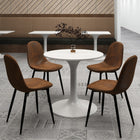 Homy Casa - Chaises d'accueil 4 places, tissu rembourré brun-Coussin de siège amélioré de 1,57" : Réduit la pression sur les hanches, parfait pour un usage prolongé.