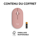 Logitech - Pebble Mouse 2 M350s fine sans fil Bluetooth, portable, légère, boutons personnalisables - Rose-9