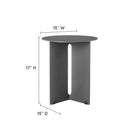Modway - Tecton Terrasse extérieure Aluminium Table d’appoint - Charbon de bois-Aluminium revêtu en poudre