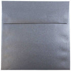 JAM Paper Enveloppes d'invitation carrées métalliques, 6 x 6 po - Stardream, noir anthracite, paquet de 25 (V018309)-Quantité : 25 /paquet