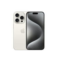 Apple - iPhone 15 Pro 6,1 po ecran Liquid Retina, 512 Go, Titane blanc, Bell et Virgin Plus-Force Titanesque : iPhone 15 Pro. Design robuste et léger en titane de calibre aérospatial avec dos en verre mat texturé. Face avant en Ceramic Shield plus solide que le verre de n'importe quel téléphone. Et résistance à l'eau, aux éclaboussures et à la poussière