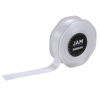 JAM Paper - Ruban de satin double face - 7/8" de large x 25 m - Blanc-Couleur: Blanc