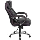 Flash Furniture - Fauteuil de direction à pivot, série Hercules pour tailles fortes, avec siège très large, noir (GO2092M1BK)-Bordure en maille embellie