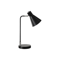 Monarch Specialties - Luminaire - 17 po H Lampe De Table - Métal Noir - Métal Argenté - Contemporain-Cette élégante lampe de table de 17 pouces de haut présente une combinaison élégante de métal noir avec des accents de métal argenté et est surmontée d'un abat-jour conique contemporain, ce qui en fait l'éclairage décoratif parfait pour votre bureau, votre chambre à coucher ou votre salle de séjour