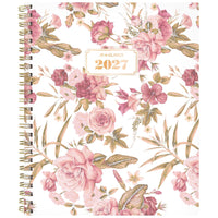 AT-A-GLANCE - Agenda hebdomadaire/mensuel BADGE floral 2027 - 11 po H x 8 1/2 po l - multicolore - bilingue-13 mois : janvier 2027 à janvier 2028