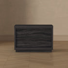 Manhattan Comfort - Table de nuit contemporaine Navis 32" à 2 tiroirs - Gris charbon-Assemblage à domicile requis Tout le matériel inclus