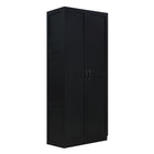 Manhattan Comfort - Cornelia armoire de rangement moderne à 7 étagères 29,61 po - Noir-16,11 po L x 29,61 po l x 71,11 po H